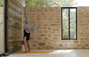 המסע לעבר עמידת ידיים חופשית- רגל גז רגל ברקס